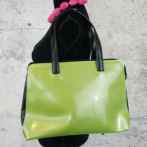 neon green shoulder bag